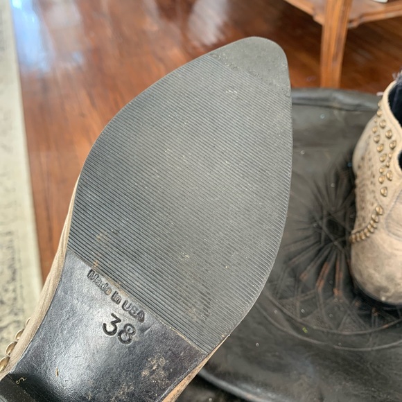 Anine Bing grey/silver studded laser cut booties - Picture 9 of 9